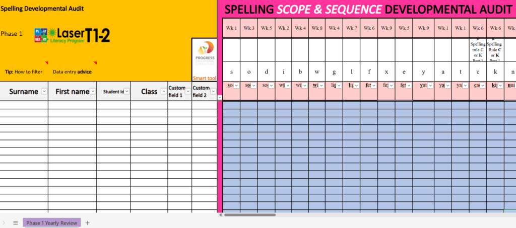 Spreadsheet snip
