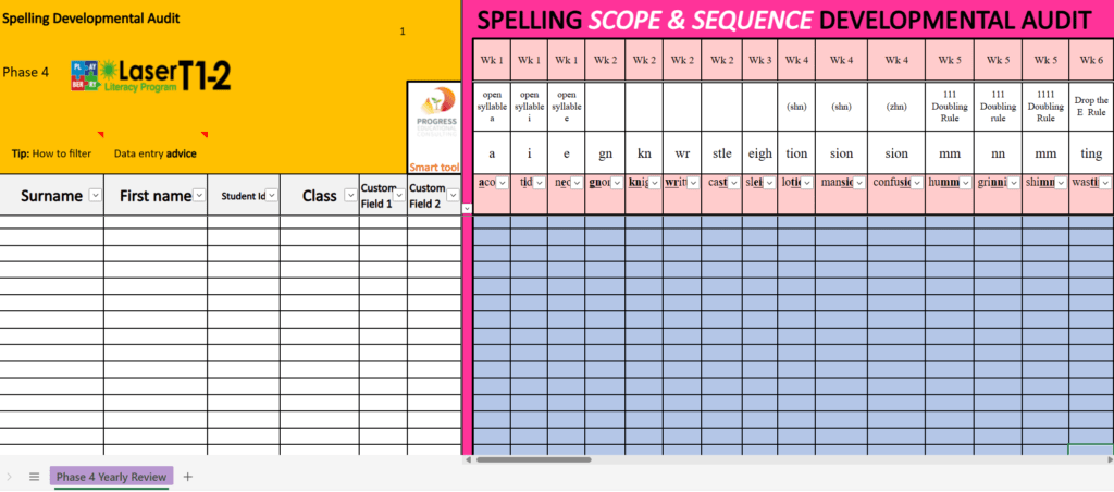 Spreadsheet snip